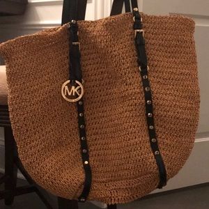 Gently used Michael Kors straw bag